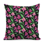 Purple Alstroemeria Pattern Print Pillow Cover