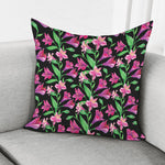 Purple Alstroemeria Pattern Print Pillow Cover