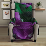 Purple Alstroemeria Print Armchair Protector