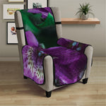 Purple Alstroemeria Print Armchair Protector