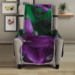 Purple Alstroemeria Print Armchair Protector