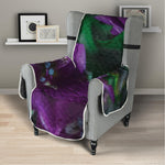 Purple Alstroemeria Print Armchair Protector