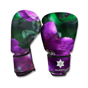 Purple Alstroemeria Print Boxing Gloves