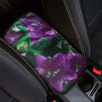 Purple Alstroemeria Print Car Center Console Cover