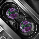 Purple Alstroemeria Print Car Coasters