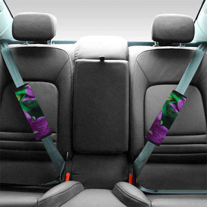 Purple Alstroemeria Print Car Seat Belt Covers