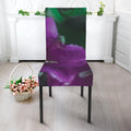 Purple Alstroemeria Print Dining Chair Slipcover