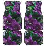 Purple Alstroemeria Print Front and Back Car Floor Mats