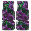 Purple Alstroemeria Print Front and Back Car Floor Mats