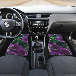 Purple Alstroemeria Print Front Car Floor Mats