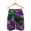 Purple Alstroemeria Print Men's Shorts