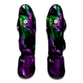 Purple Alstroemeria Print Muay Thai Shin Guards