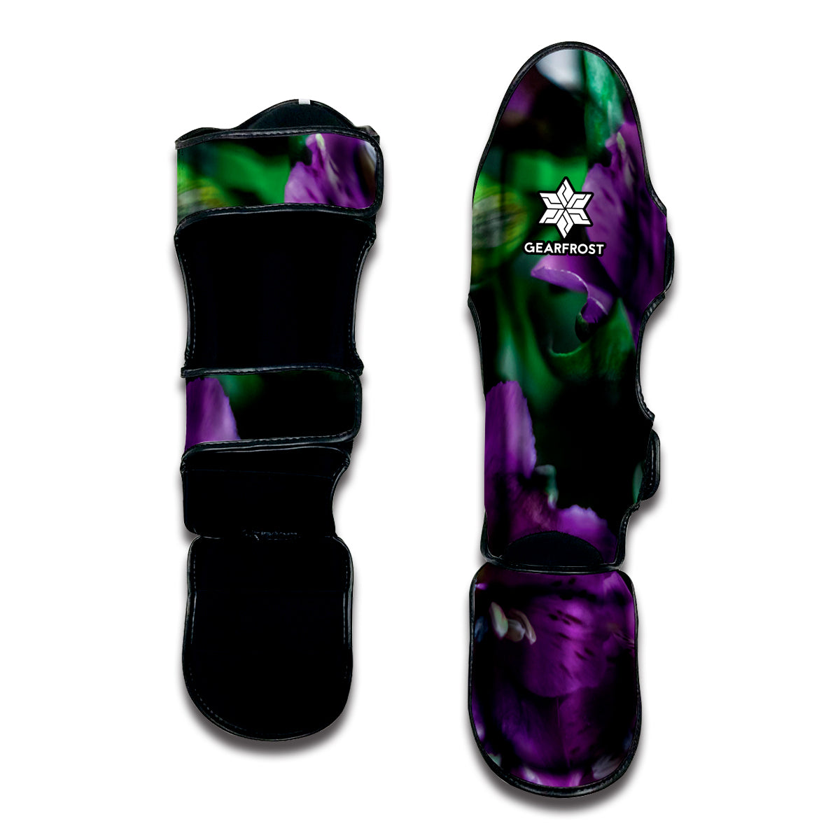 Purple Alstroemeria Print Muay Thai Shin Guard