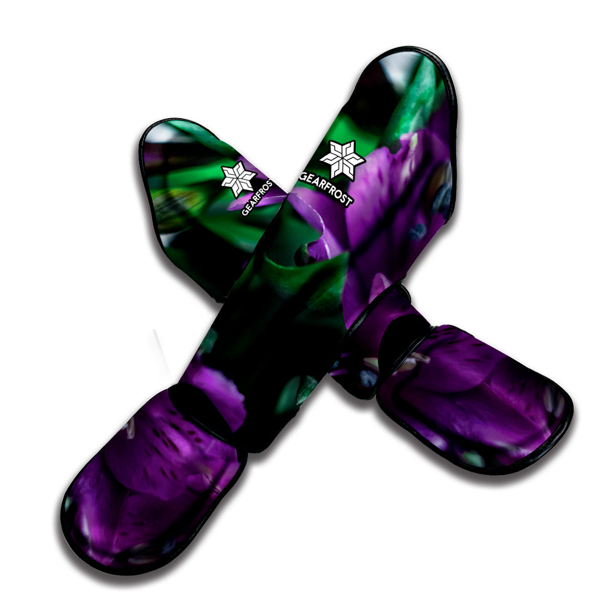 Purple Alstroemeria Print Muay Thai Shin Guard