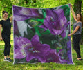 Purple Alstroemeria Print Quilt