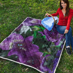 Purple Alstroemeria Print Quilt