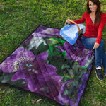 Purple Alstroemeria Print Quilt