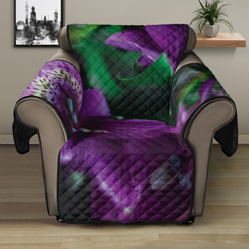 Purple Alstroemeria Print Recliner Protector