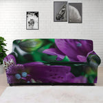 Purple Alstroemeria Print Sofa Cover