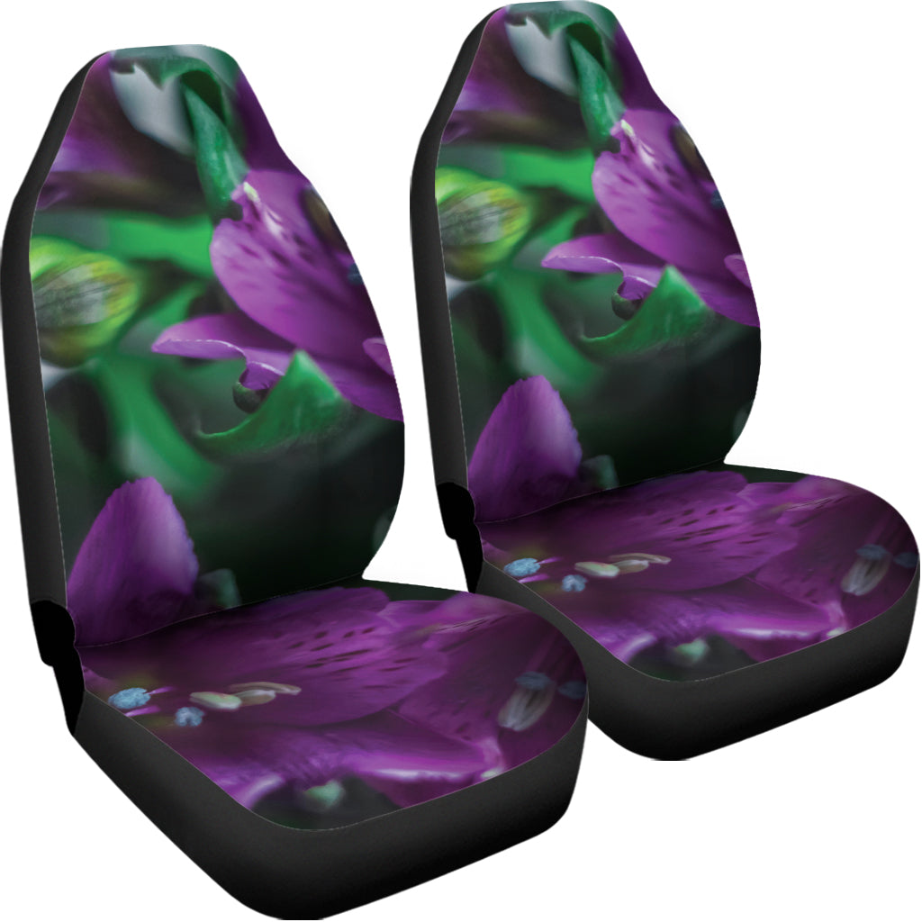 Purple Alstroemeria Print Universal Fit Car Seat Covers