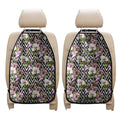 Purple Alstroemeria Zigzag Pattern Print Car Seat Organizers