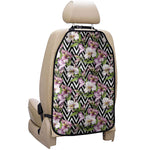 Purple Alstroemeria Zigzag Pattern Print Car Seat Organizers