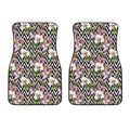 Purple Alstroemeria Zigzag Pattern Print Front Car Floor Mats