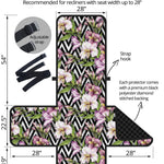 Purple Alstroemeria Zigzag Pattern Print Recliner Protector