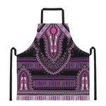 Purple And Black African Dashiki Print Apron