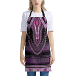 Purple And Black African Dashiki Print Apron