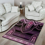 Purple And Black African Dashiki Print Area Rug