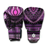 Purple And Black African Dashiki Print Boxing Gloves
