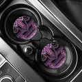 Purple And Black African Dashiki Print Car Coasters
