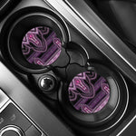 Purple And Black African Dashiki Print Car Coasters