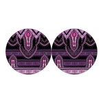 Purple And Black African Dashiki Print Car Coasters