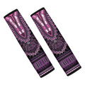 Purple And Black African Dashiki Print Car Seat Belt Covers