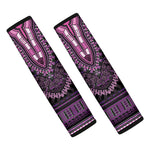 Purple And Black African Dashiki Print Car Seat Belt Covers