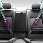 Purple And Black African Dashiki Print Car Seat Belt Covers