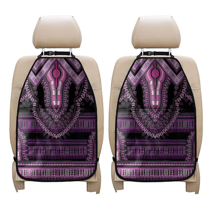 Purple And Black African Dashiki Print Car Seat Organizers