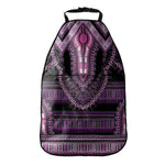 Purple And Black African Dashiki Print Car Seat Organizers