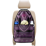 Purple And Black African Dashiki Print Car Seat Organizers