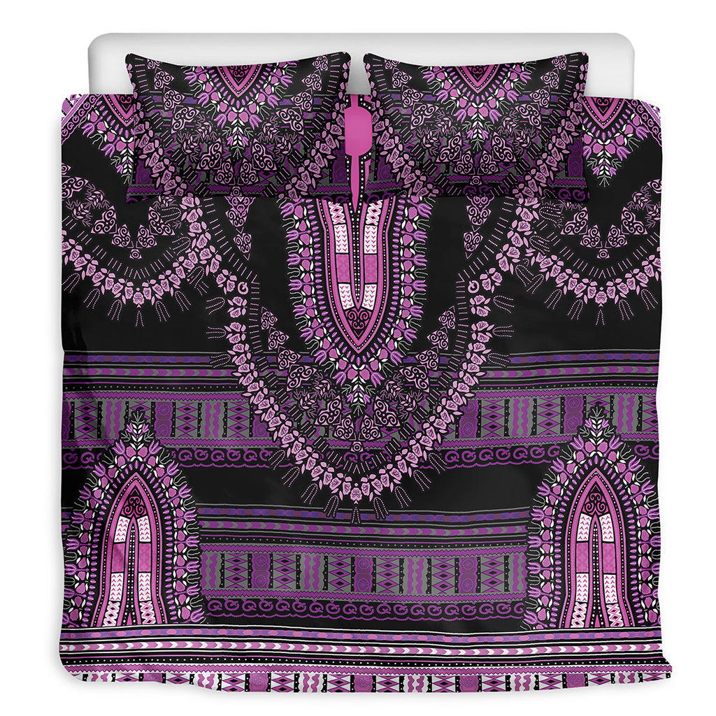 Purple And Black African Dashiki Print Duvet Cover Bedding Set