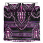 Purple And Black African Dashiki Print Duvet Cover Bedding Set