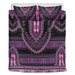 Purple And Black African Dashiki Print Duvet Cover Bedding Set