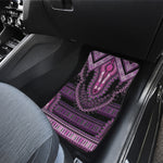 Purple And Black African Dashiki Print Front and Back Car Floor Mats