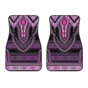 Purple And Black African Dashiki Print Front Car Floor Mats