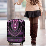 Purple And Black African Dashiki Print Luggage Cover