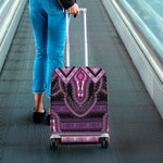 Purple And Black African Dashiki Print Luggage Cover