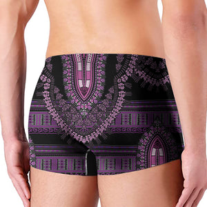 Purple And Black African Dashiki Print Men's Boxer Briefs