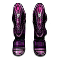 Purple And Black African Dashiki Print Muay Thai Shin Guards